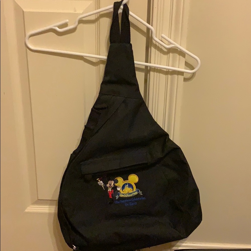 Black Walt Disney World sling backpack EUC